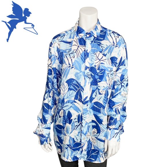 *SOLD*  J. MCLAUGHLIN Gramercy Classic Fit Linen Button Down Shirt in Tropica - Picture 2 of 7